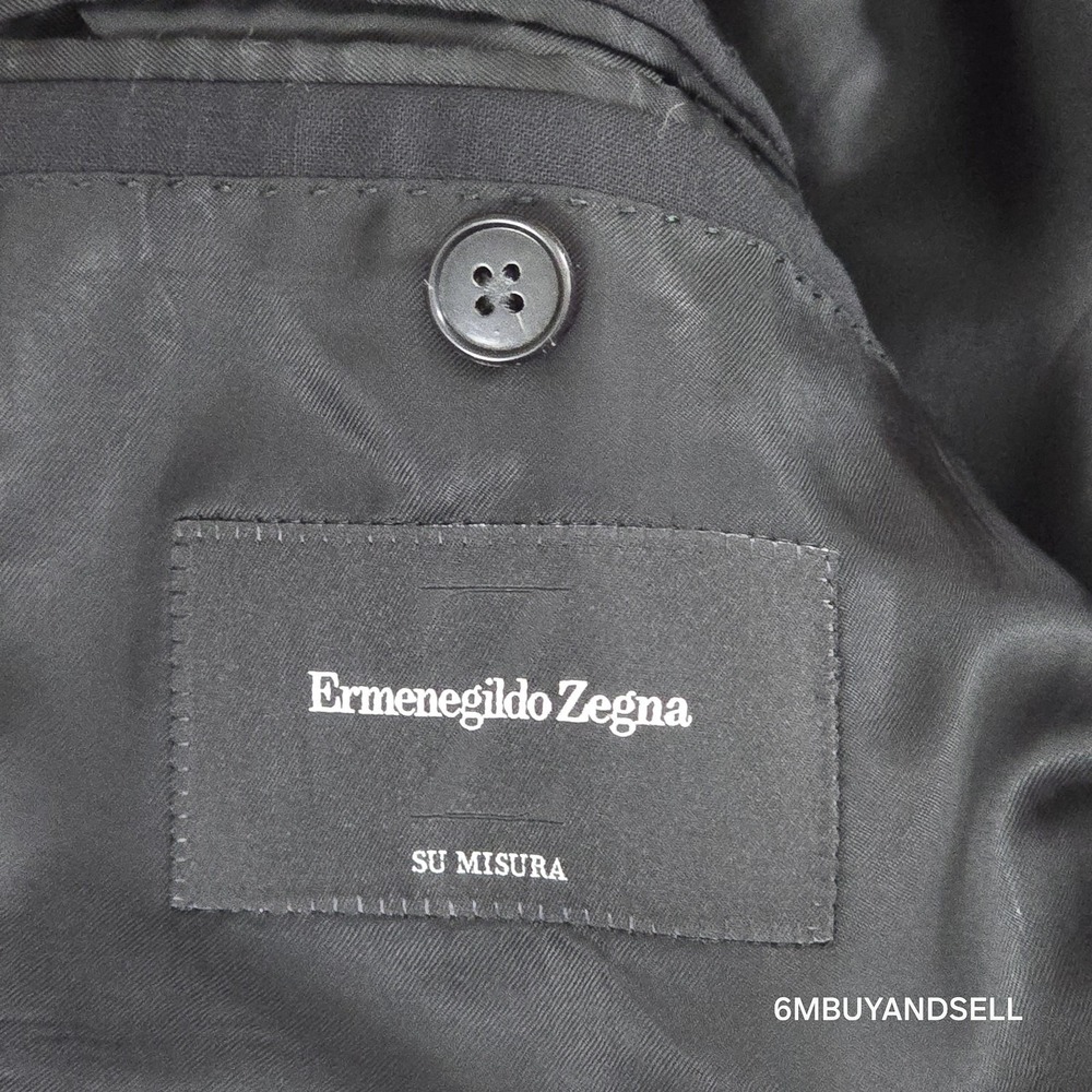 Ermenegildo Zegna Su Misura High Performance Black Wool Blazer Jacket 54R US 44R - Picture 3 of 16